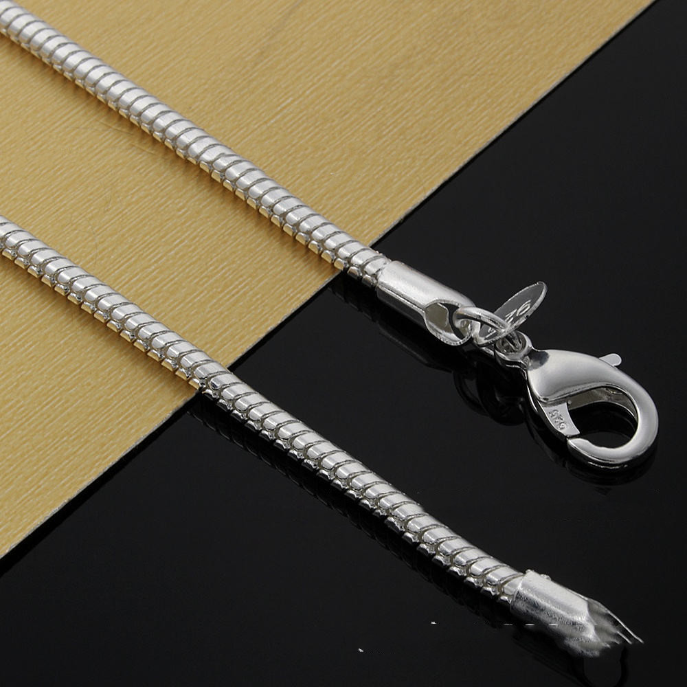 Wholesale Foreign Trade Hot Sale Creative Jewelry Korean Fashion Exquisite Silver 3mm Snake Bone Necklace