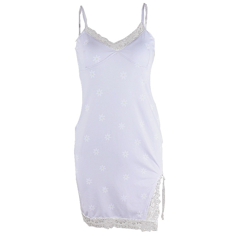 Printed Embroidered Lace Sexy Skinny Dress