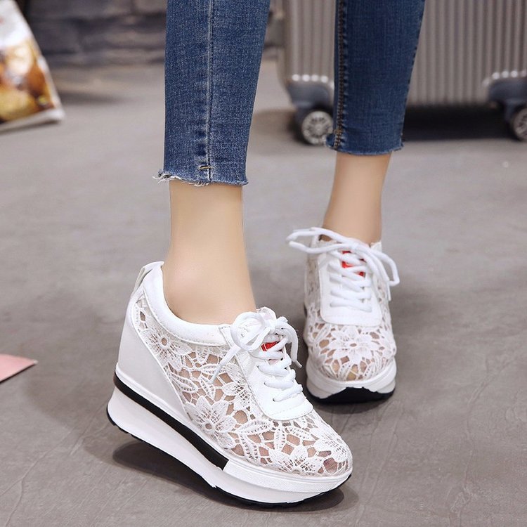 Mesh Lace-Up Platform Shoes, picture 2 of 4