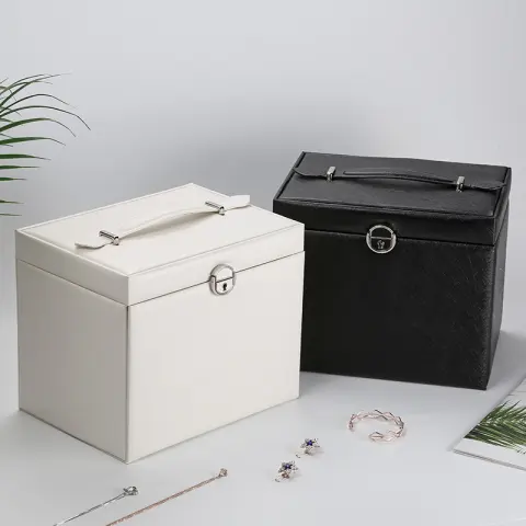 Five-layer Leather Cosmetic Storage Box Jewelry Multi-layer Box