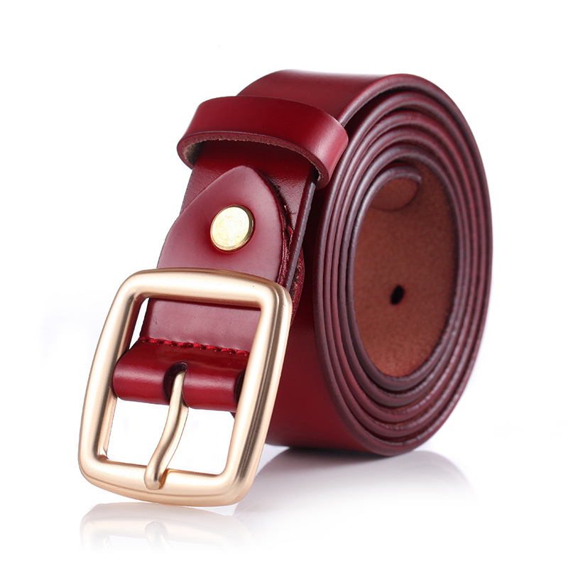 Title 5, Imitation Copper Buckle Pin Buckle Trouser Belt...