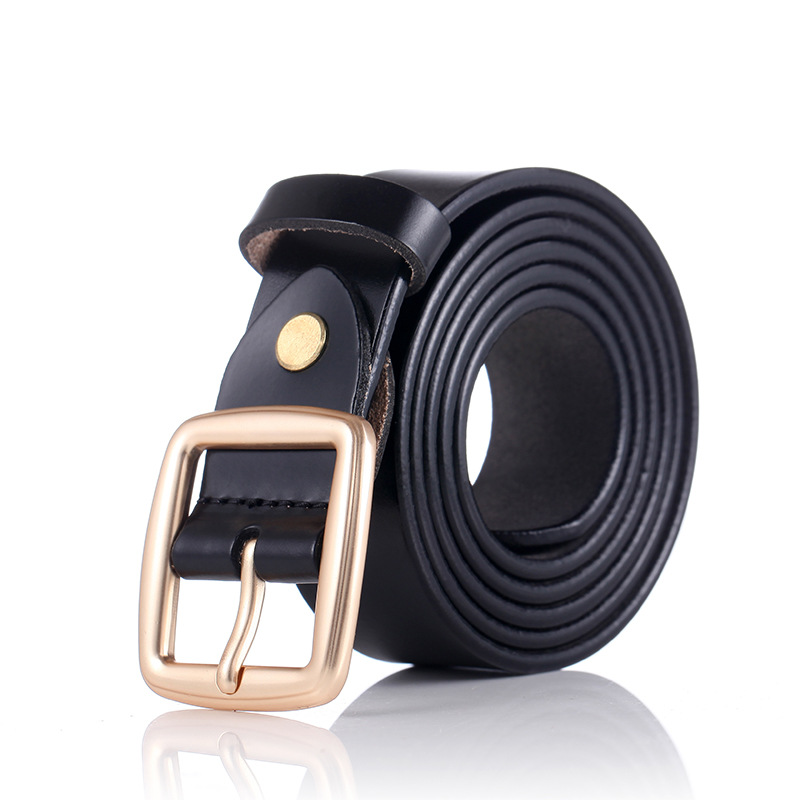 Title 4, Imitation Copper Buckle Pin Buckle Trouser Belt...