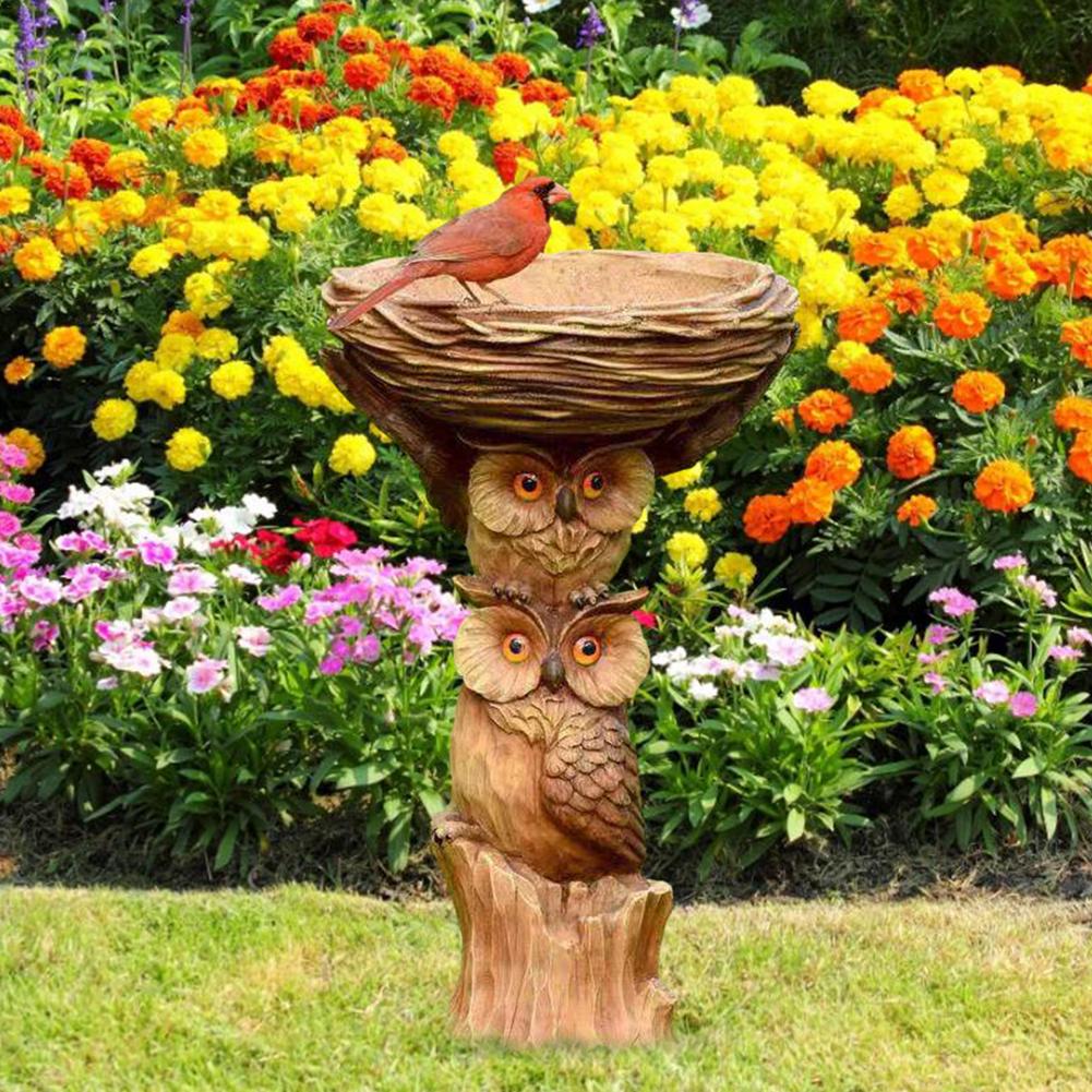 Title 4, Bird Bath & Feeder Pedestal Free Standing Garde...