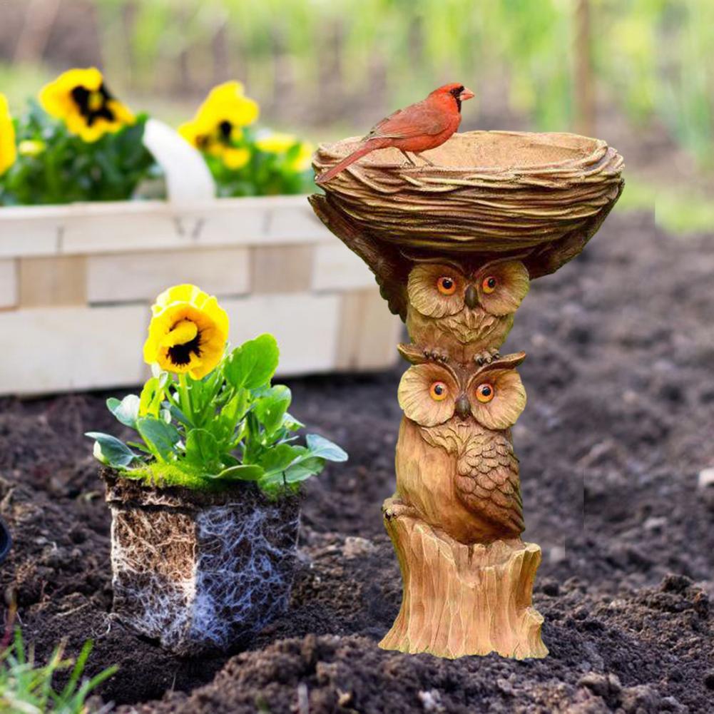 Owl bird feeder