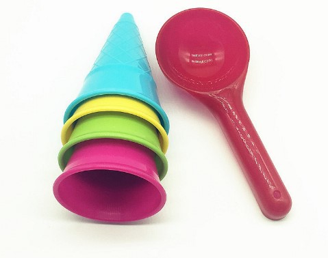 Title 2, Ice Cream Cone Digging Spoon Set Beach Toys