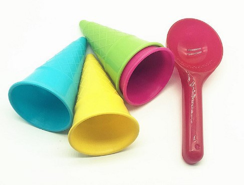 Title 3, Ice Cream Cone Digging Spoon Set Beach Toys