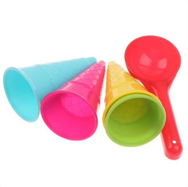 Title 6, Ice Cream Cone Digging Spoon Set Beach Toys