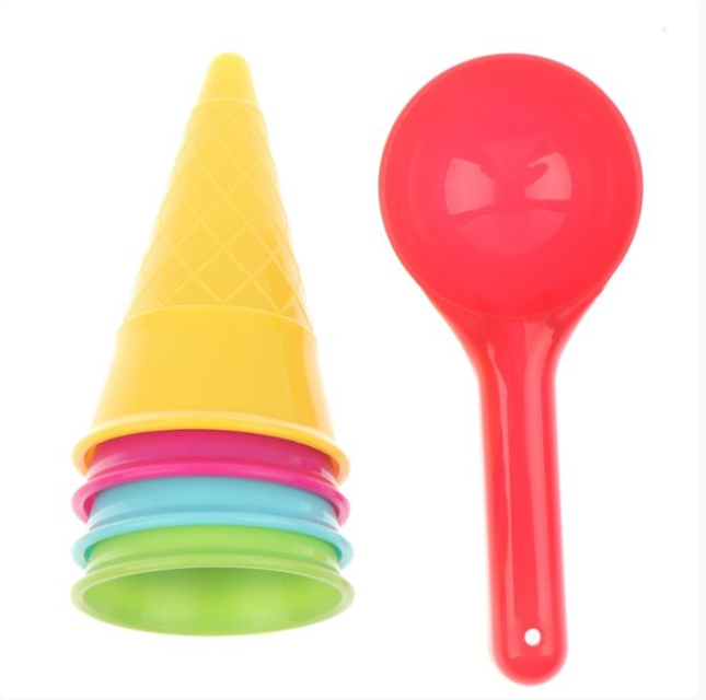 Title 5, Ice Cream Cone Digging Spoon Set Beach Toys