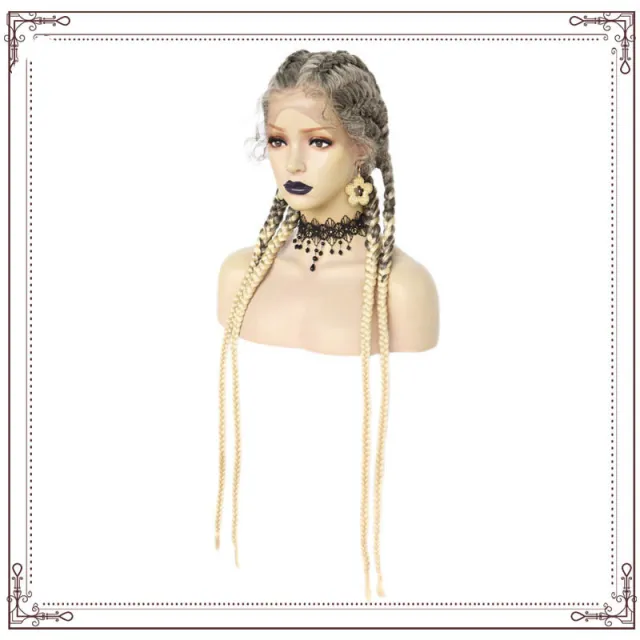 Wig Four strand Ponytail Braid Braided Front Lace Chemical Fiber Wig Hair Set - Shop at LoveMi