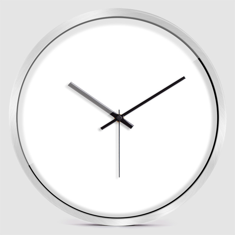 Round Metal Wall Clock, Silent Movement
