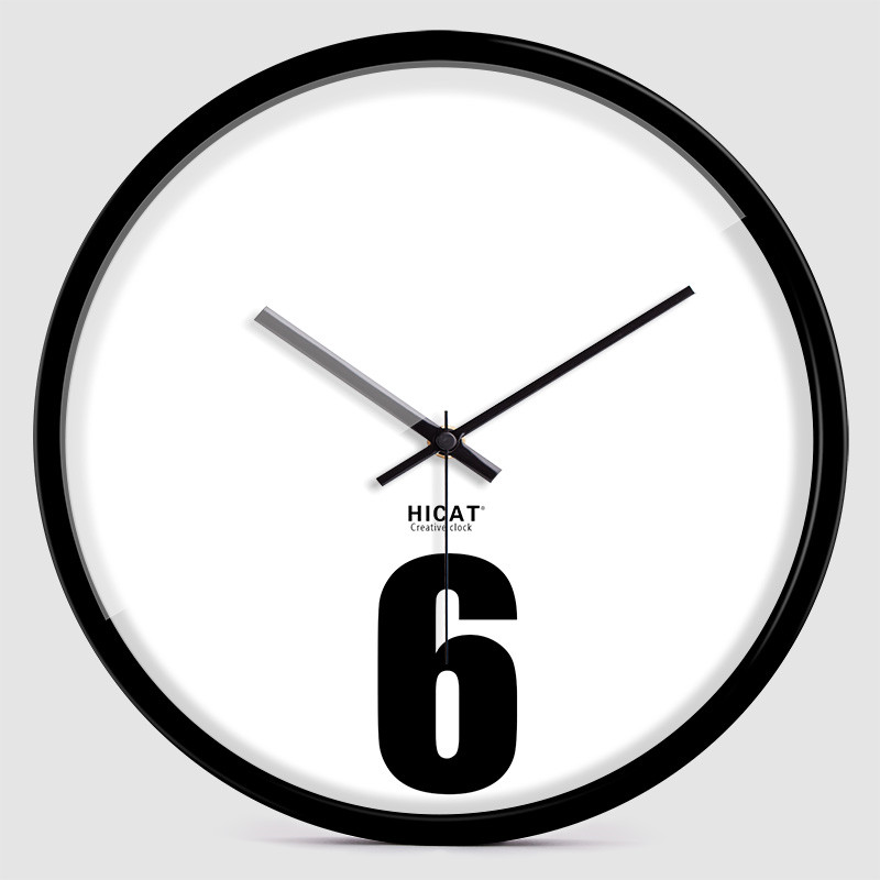 Round Metal Wall Clock, Silent Movement, picture 6 of 9