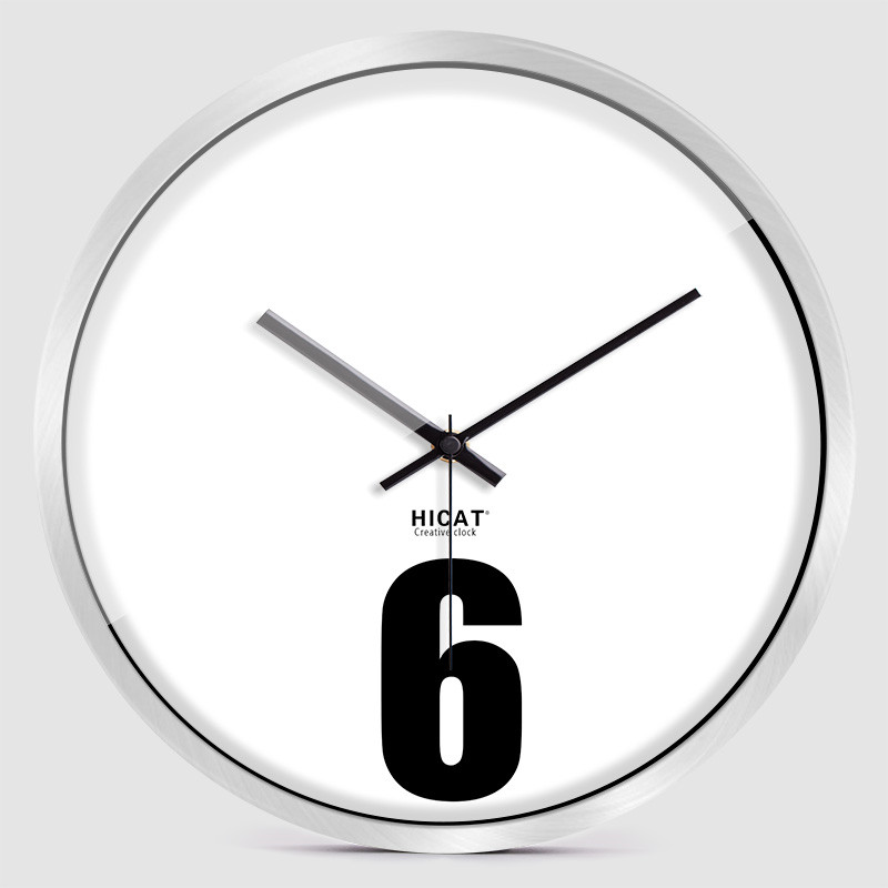 Round Metal Wall Clock, Silent Movement, picture 4 of 9