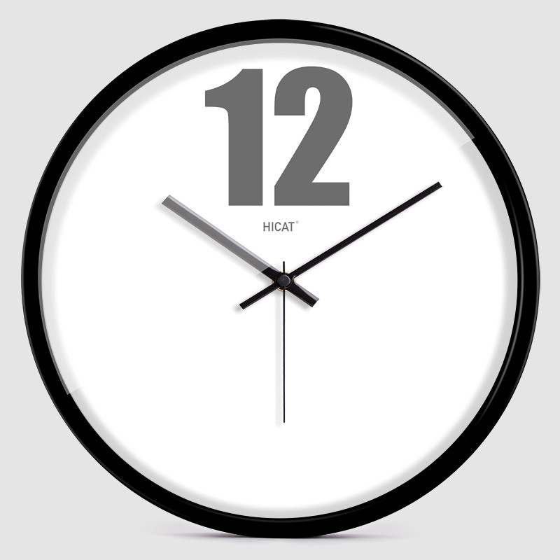 Round Metal Wall Clock, Silent Movement, picture 5 of 9