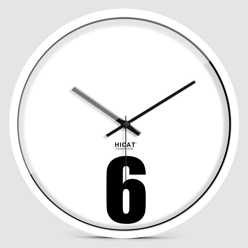 Round Metal Wall Clock, Silent Movement, picture 8 of 9