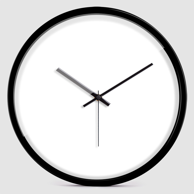 Round Metal Wall Clock, Silent Movement, picture 2 of 9