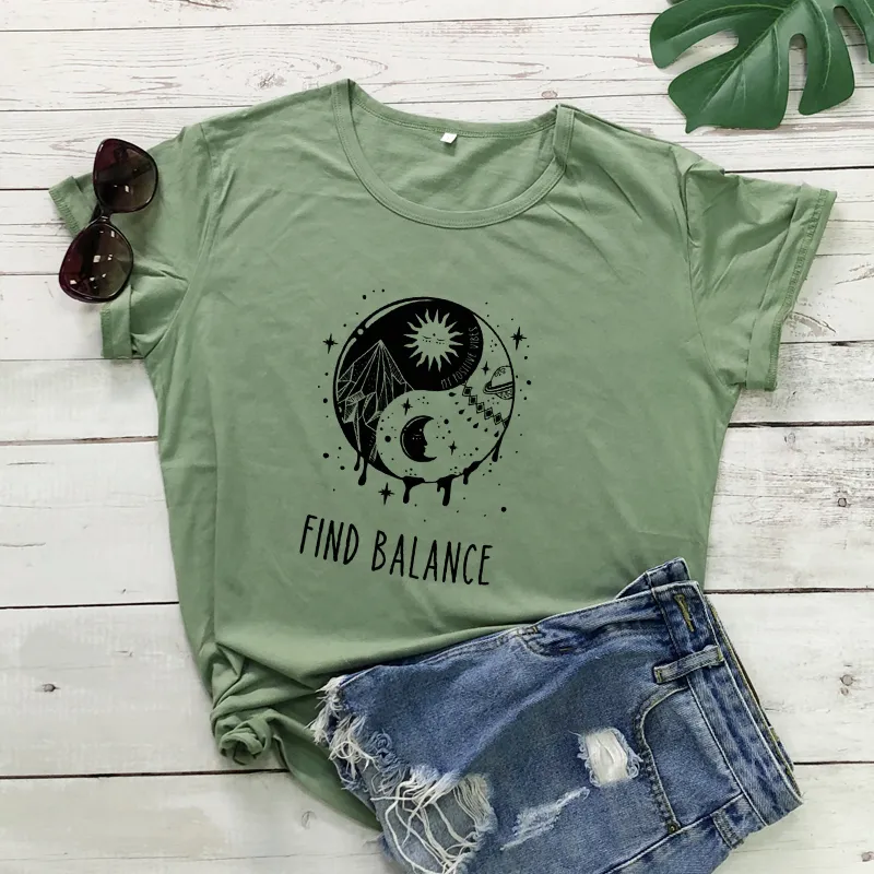 Foreign Trade T-shirt The World Has Bigger European And American Letters Short Sleeve - Olive
