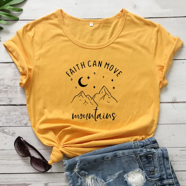 Foreign Trade T shirt The World Has Bigger European And American Letters Short Sleeve Yellow - Shop at LoveMi