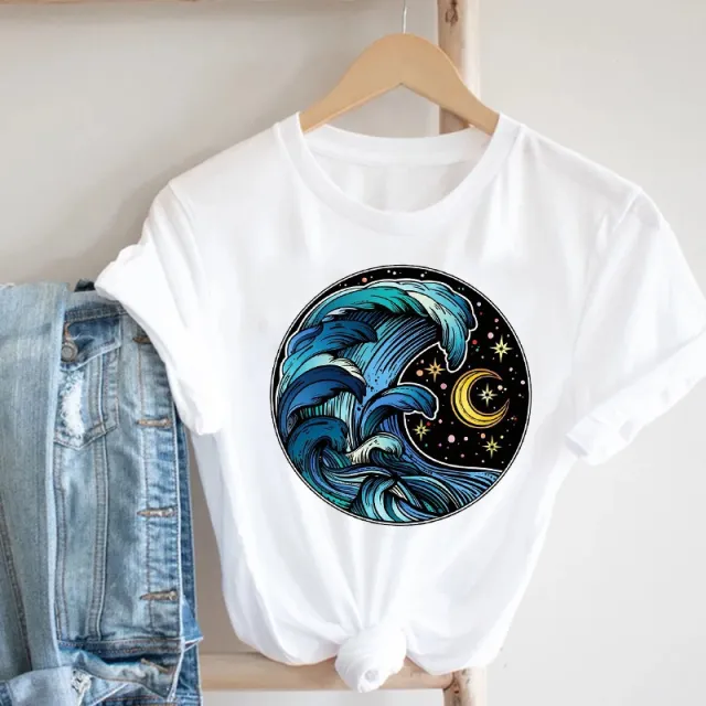 Women'S Short Sleeve T Shirt With Butterfly Print - Shop at LoveMi