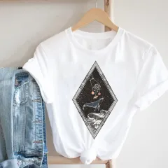 Women'S Short Sleeve T-Shirt With Butterfly Print - View 1