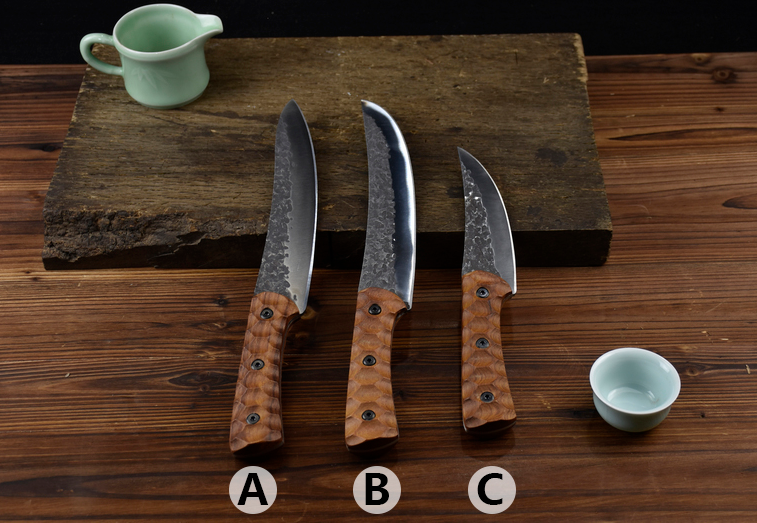 Butcher Knife Razor Three-piece Rosewood Handle