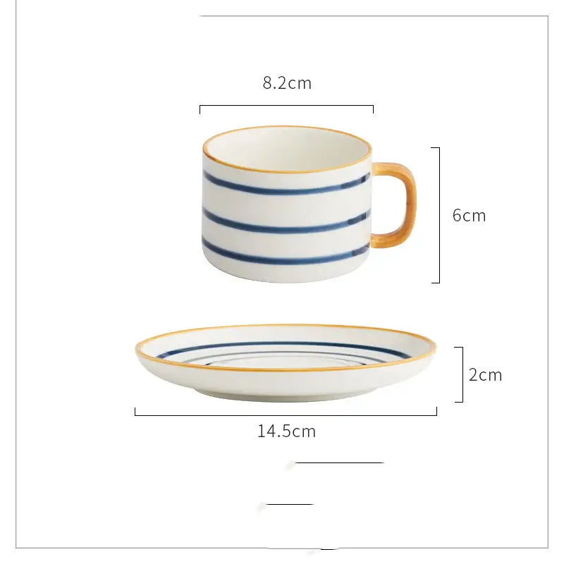 Coffee Cup Small Exquisite Japanese Ceramic Afternoon Tea Cup Saucer Set Home Breakfast Latte Cup