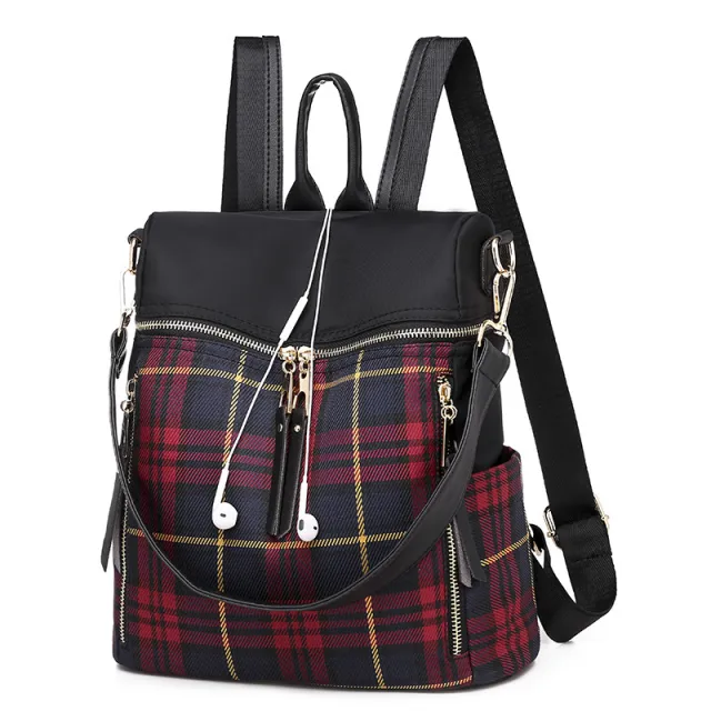 Korean New Style Oxford Cloth Backpack Women Red - Shop at LoveMi