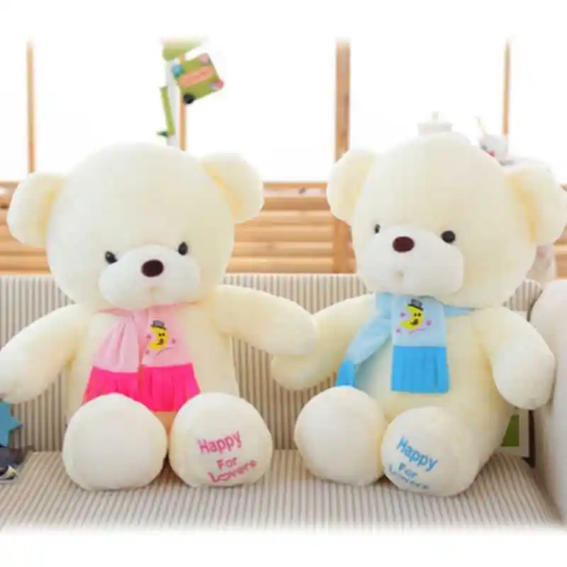 Cute Teddy Bear Doll Couple Bear Scarf Bear Cloth Doll Wedding Giant Panda Plush Doll