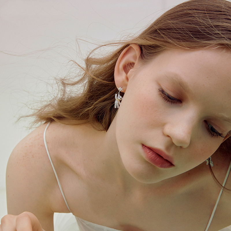 Premium Sense Cute Bear Earrings