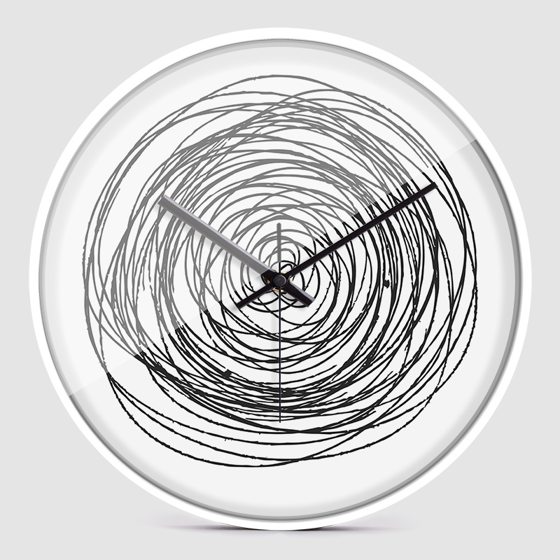 Round Metal Wall Clock, picture 2 of 4