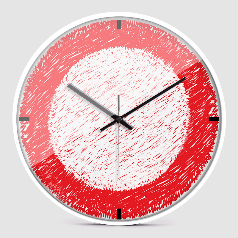 Round Metal Wall Clock, picture 3 of 4