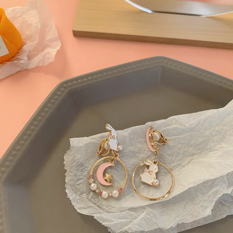 Silver Needle Earrings, Pearl Earrings, Sweet Earrings For Girls