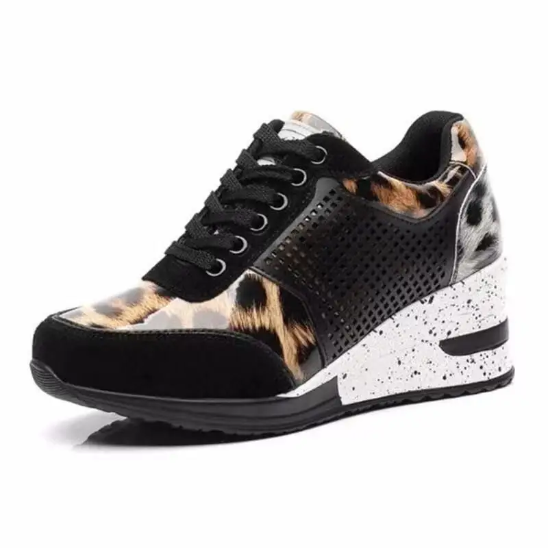 Casual Wedge Mesh Front Lace-Up Low-Top Women's Shoes