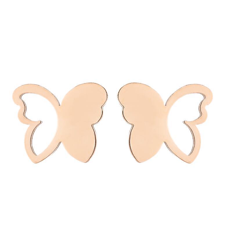 Girlfriends New Stainless Steel Simple Butterfly Earrings