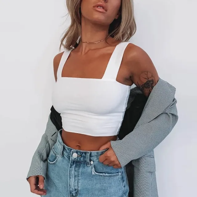 Fashion Women's T shirt Crop Top White - Shop at LoveMi