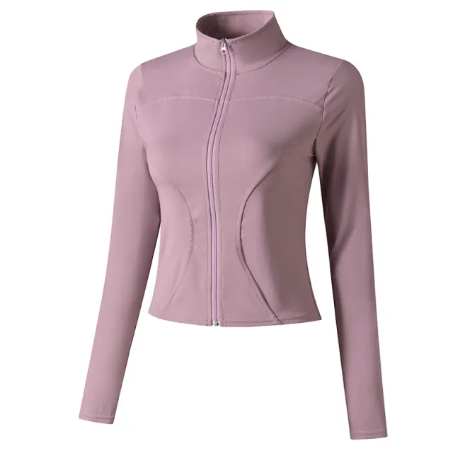 Yoga Sports Running Cycling Yoga Wear Jacket Purple - Shop at LoveMi