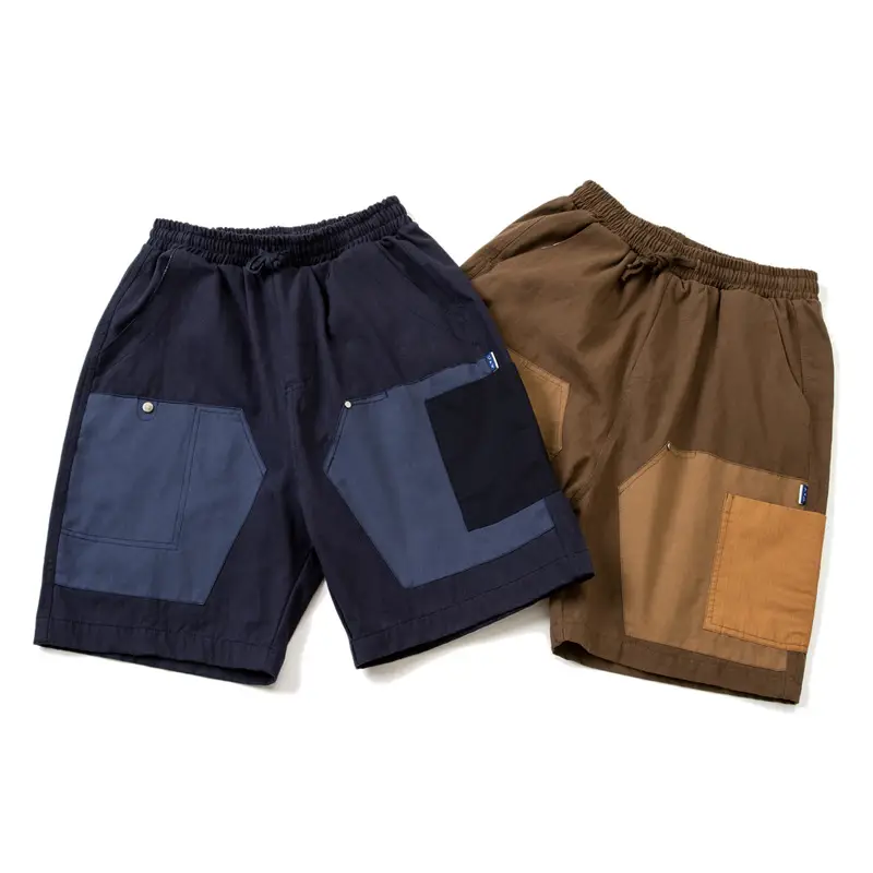 Creative Color Matching Loose Casual Overalls Shorts