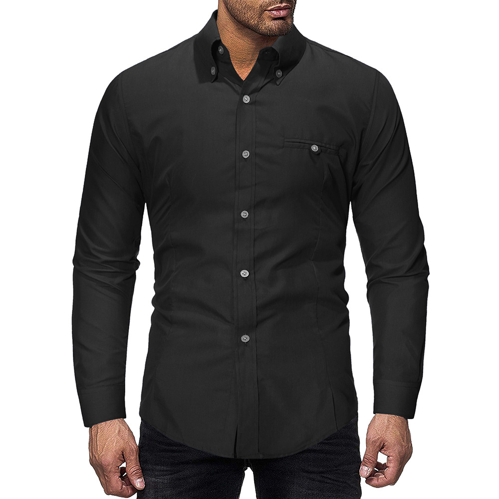 Men's Business Slim Pointed Collar Shirt