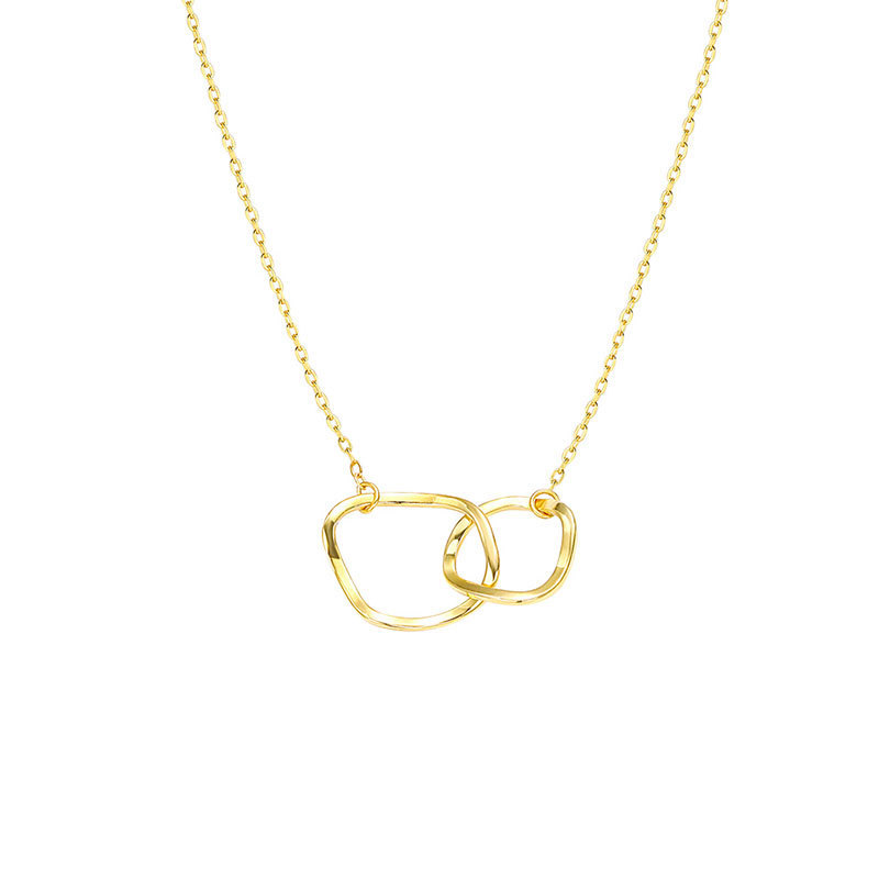 S925 Sterling Silver Irregular Square Necklace Women