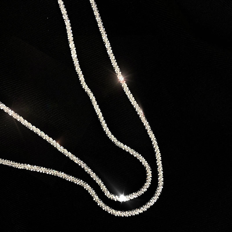 Glittering Prime Chain Bare Chain All-over Silver Necklace