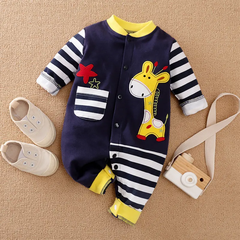 Baby Romper Newborn Long-sleeved Spring and Autumn Summer Cotton