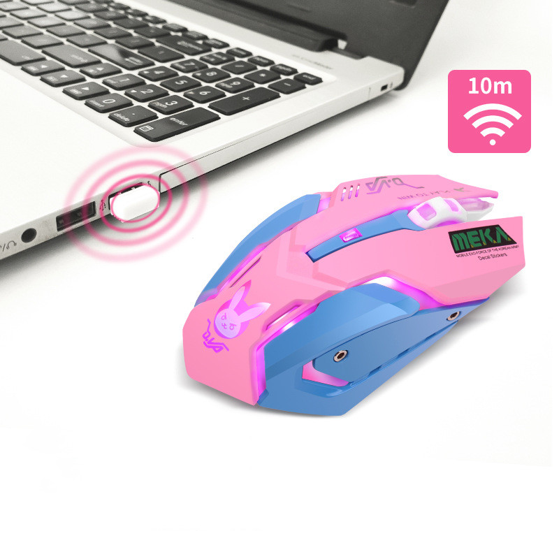 Ergonomic Game Without the Noise — Wireless Overwatch Pioneer LUNA Gaming Mouse - View 3 of 5 | BigMoetsy