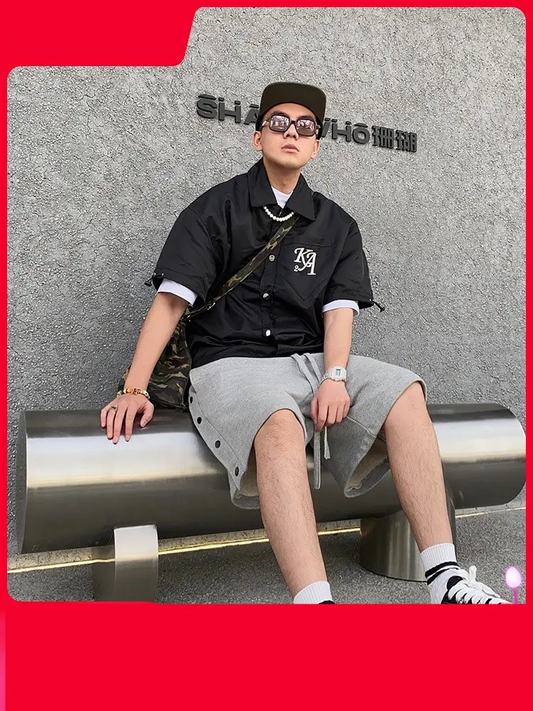 Short-sleeved Men's Trendy Couples Short-sleeved Shirt