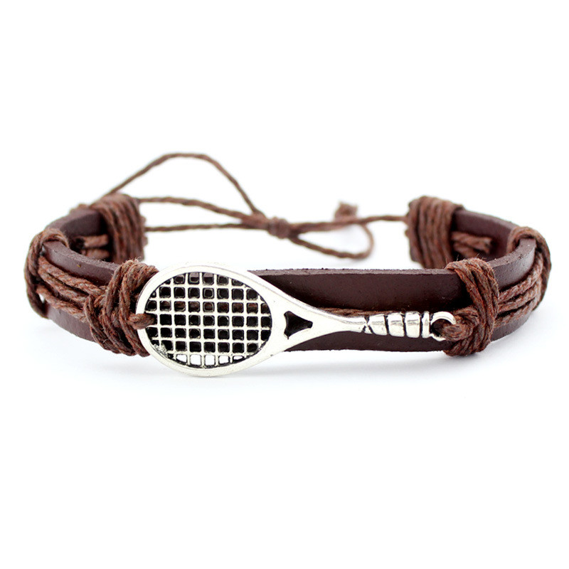 Tennis Hand-woven Cowhide Bracelet, First Layer Leather Bracelet
