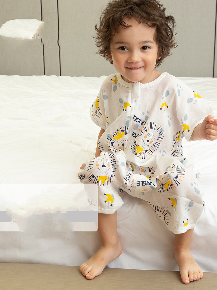 Baby Summer Thin Spring And Summer Cotton Baby Sleeping Bag For Young Children Gauze