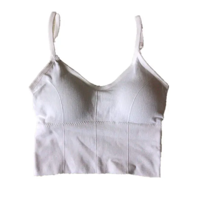 Cotton Sports Bras Women Push Up Solid Sports Bra Jogging Gym White - Shop at LoveMi