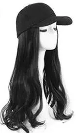 Hat Wig Ladies Long Hair One Big Wave Curly Hair Headgear Fashion Hat With Wig Net Red - Black - View 1