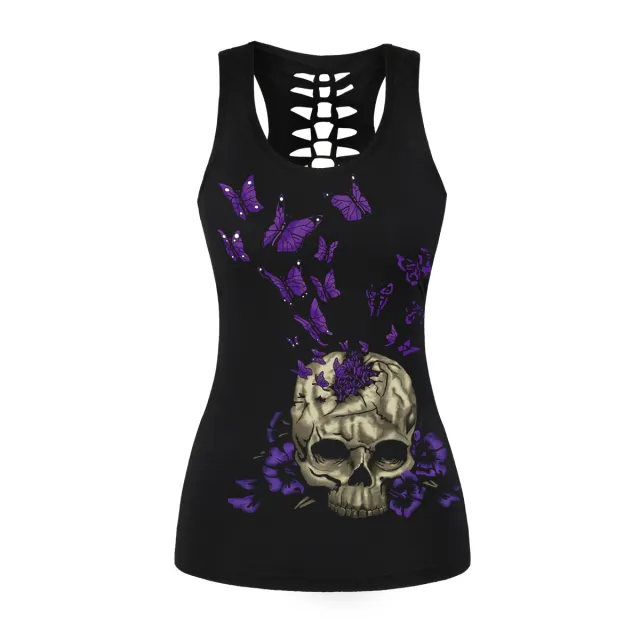 Women's Skull Digital Print Base Shirt - Shop at LoveMi