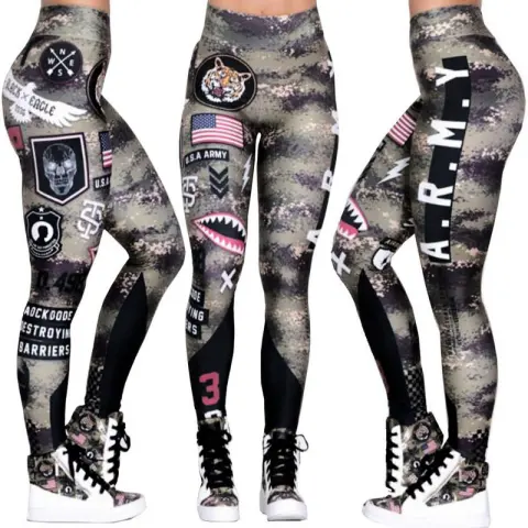 Sport Pants Fitness Leggings Women Gym Army Sportswear