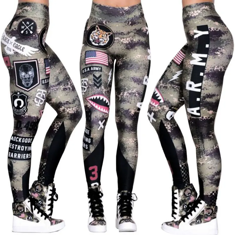 Sport Pants Fitness Leggings Women Gym Army Sportswear