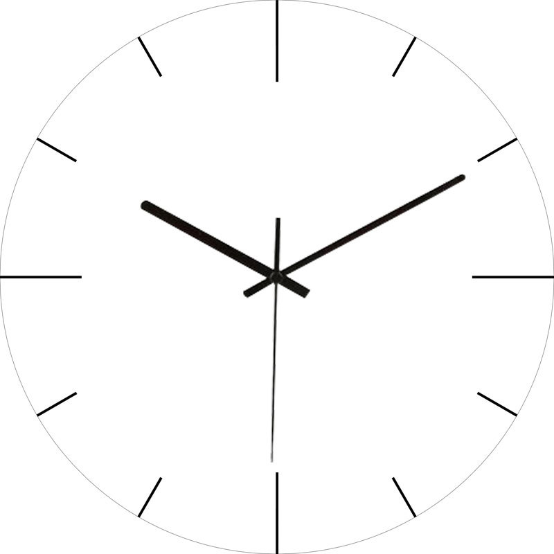 Round Glass Wall Clock, Silent Movement, picture 6 of 12